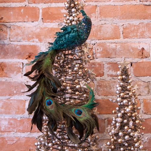 Real Feather Peacock, Christmas Tree Decorations