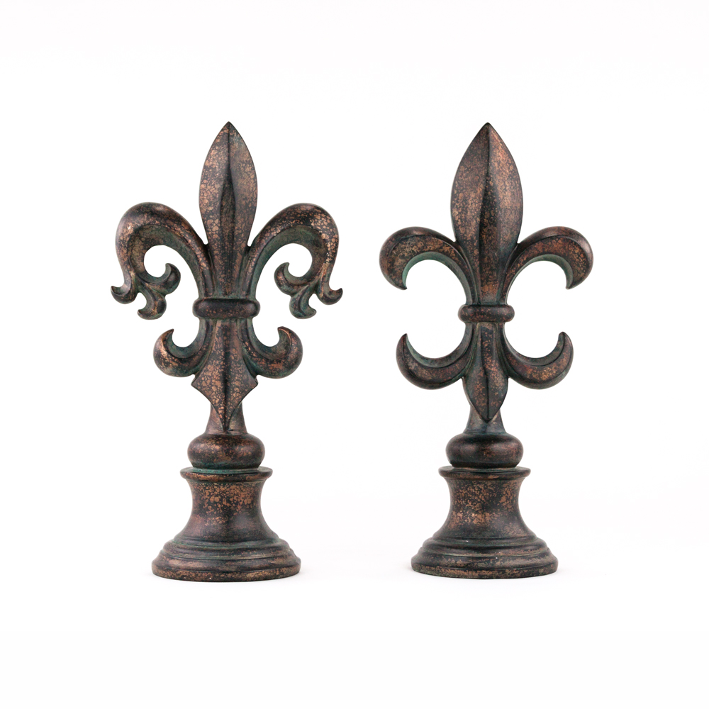 Bronze Fleur De Lis Finials: Decorative Fleur De Lis Finials Set of ...