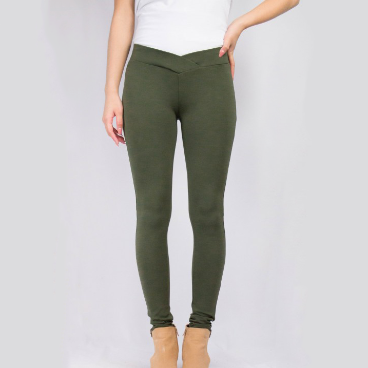 olive colored jeggings