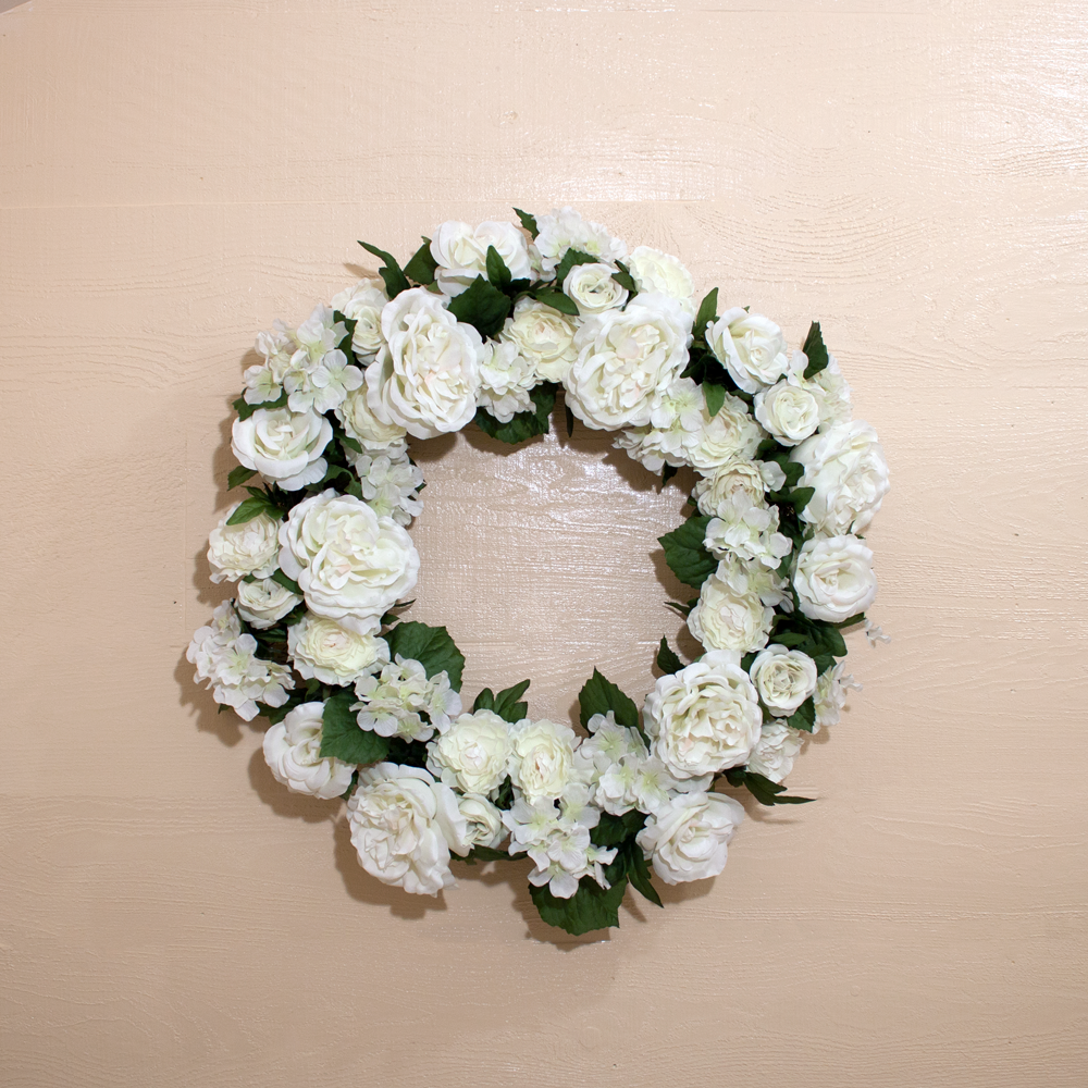 Wild White Rose Wreath