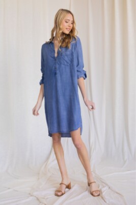 Blue Tencel Dress With Convertible Sleeve ,Tencel Dress With Convertible Sleeve, dress, dresses, blue, blue dress, blue dresses, dresses for women, party dress, summer dress, summer dresses, spring dress, spring dresses, dresses online, short dress, short dresses, long sleeve dress, long sleeve dresses, sun dress, sun dresses, casual dress, casual dresses, ladies dresses, shirt dress, tshirt dress, t shirt dress, tee shirt dress, oversized t shirt dress, tee dress, women's t shirt dress, womens t shirt dress, tencel dress, tencel dresses, womens shirt dress, womens shirt dresses, basic tee dress, ladies shirt dress, ladies shirt dresses, blue t shirt dress, blue t shirt dress, womens dress, womens dresses, ladies dress, ladies dresses